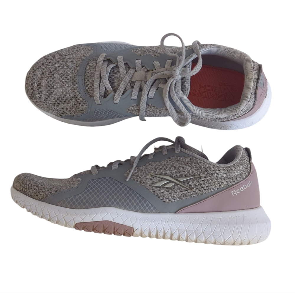 Reebok Flexagon Force Training Sneaker 10 Gray Pink/Mauve